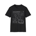 BlΔckpr1nt Afro Puff Bookworm T-Shirt - Blueprint