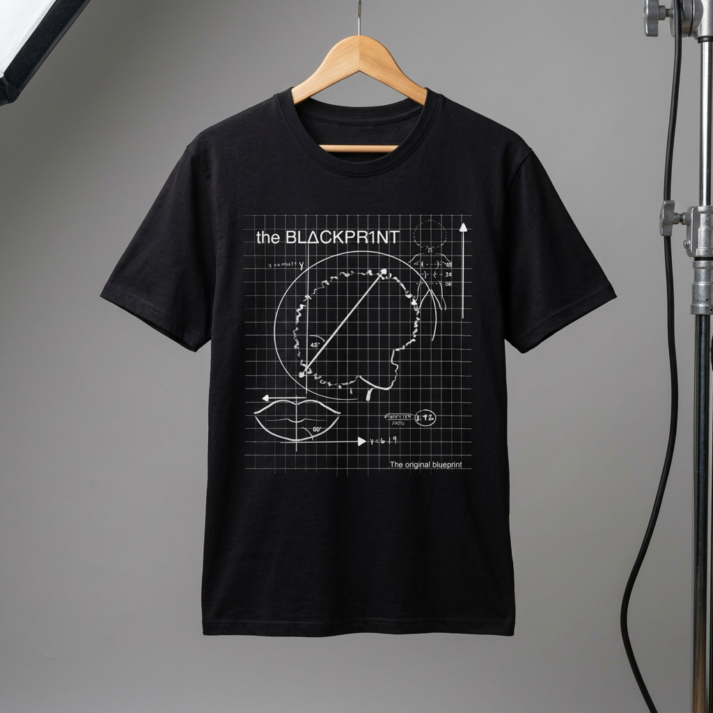 The BlΔckprint Blueprint T-Shirt Afro Girl