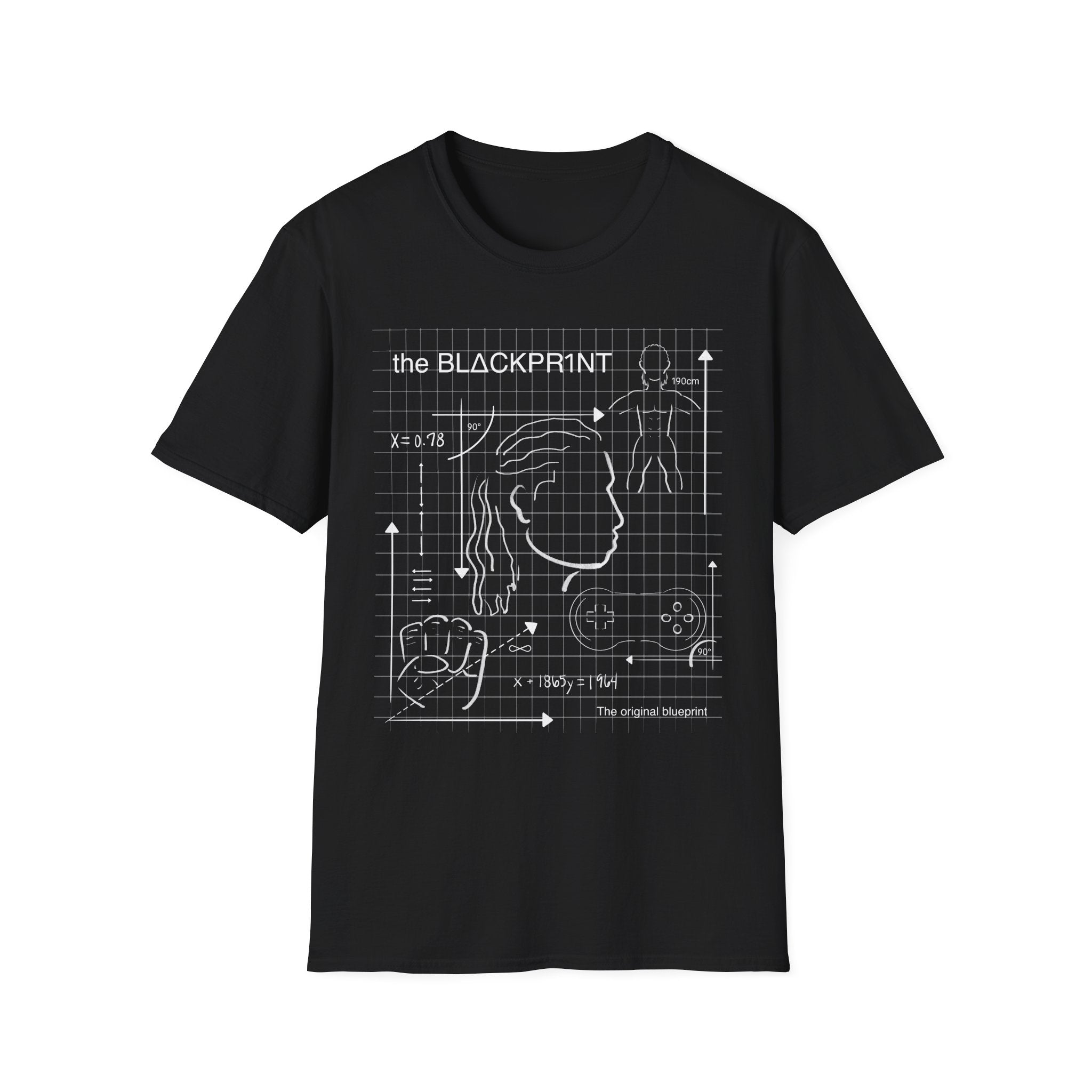 BlΔckpr1nt Gamer Blueprint Tee