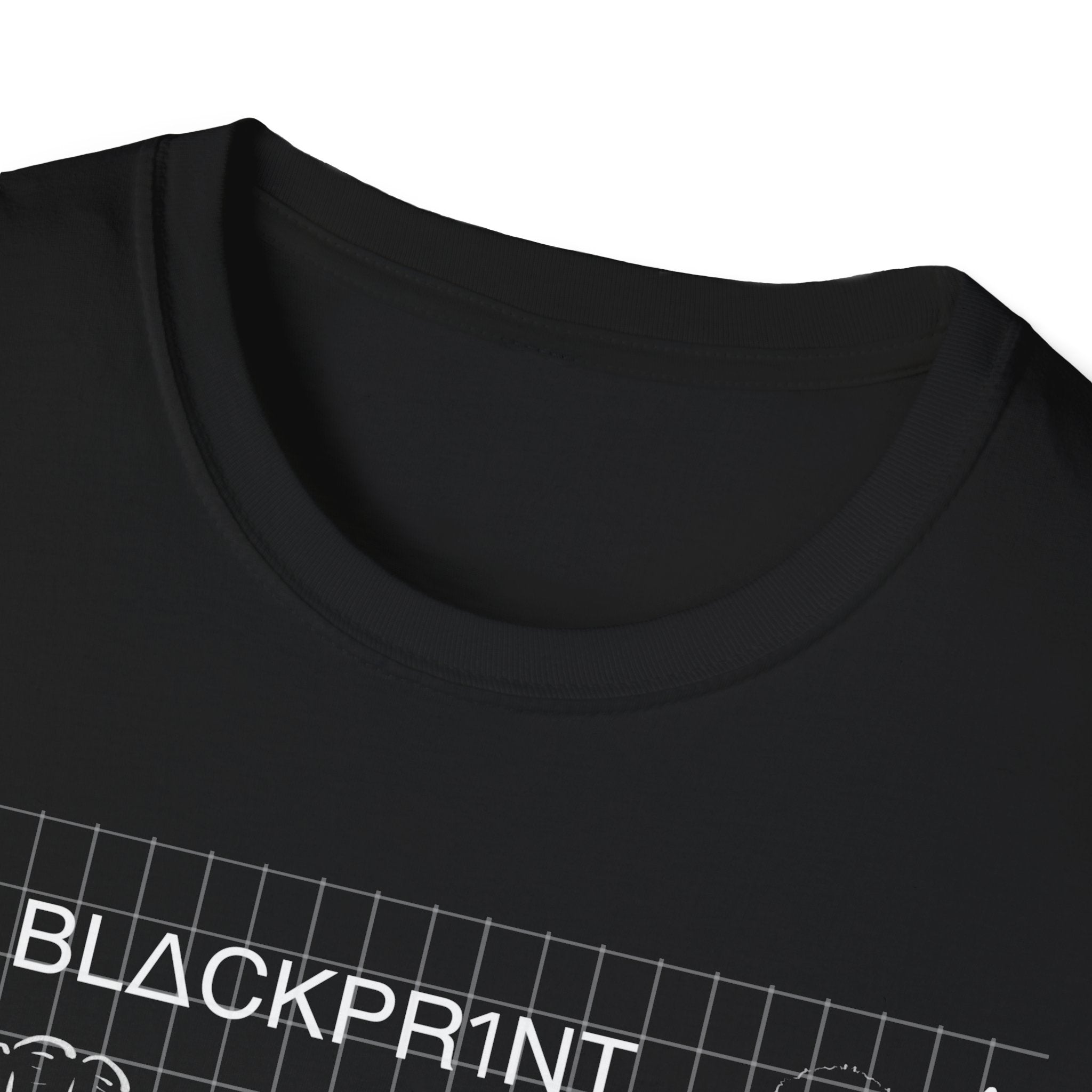 The BlΔckpr1nt Blueprint Design Unisex Afro Silhouette