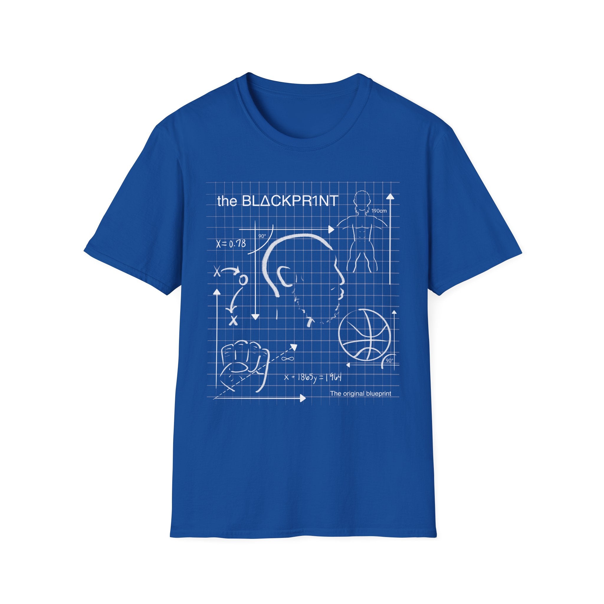 The BLΔCKPR1NT Blueprint Tee Basketball Graphic