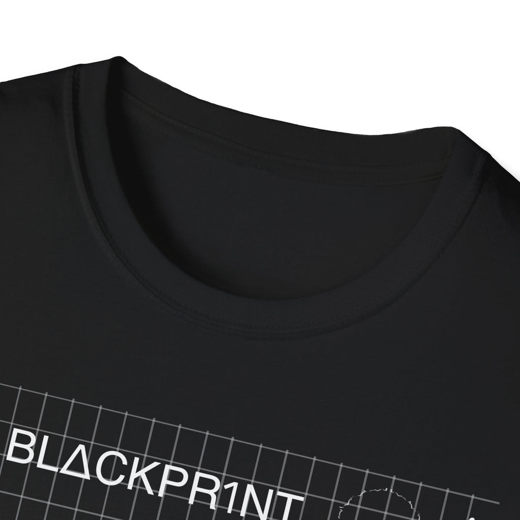 BlΔckpr1nt Afro Puff Bookworm T-Shirt - Blueprint