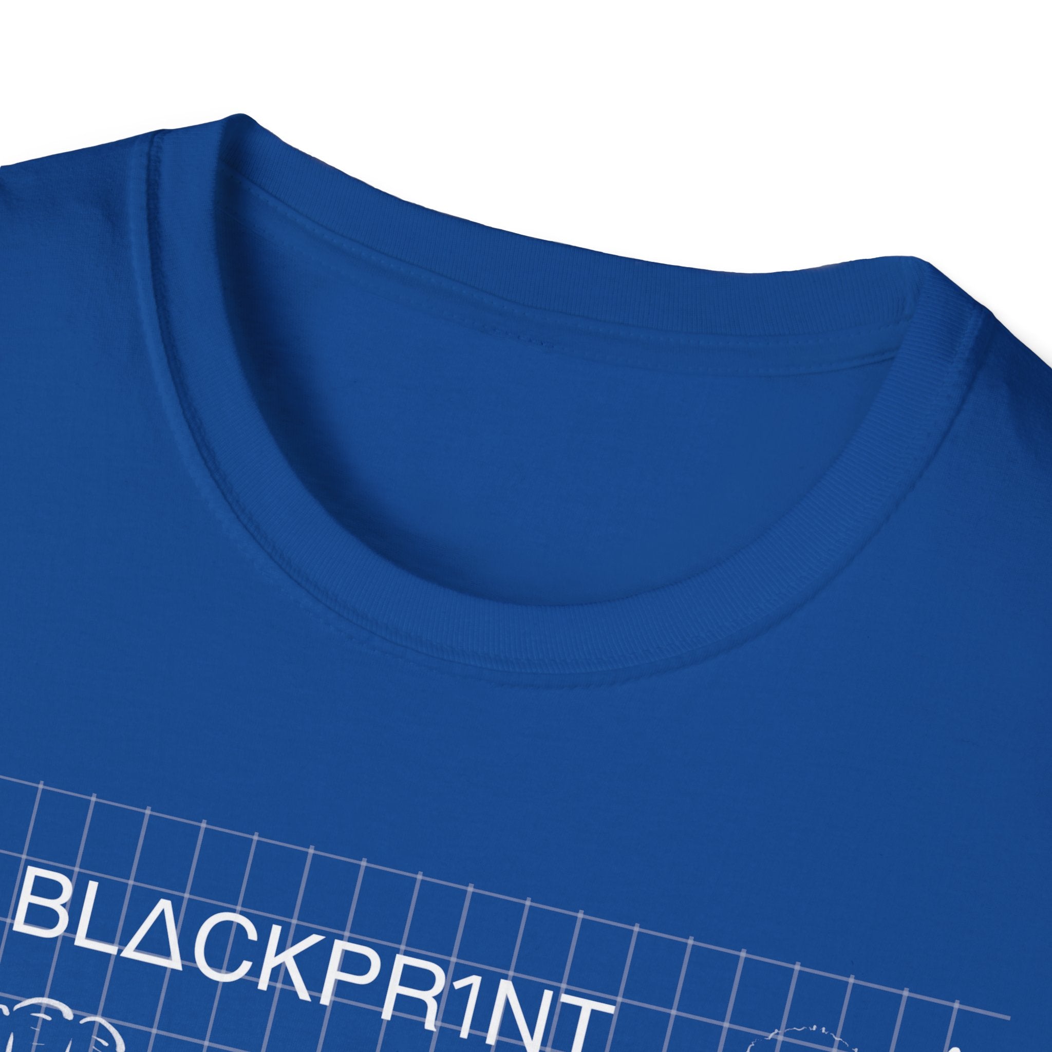 The BlΔckpr1nt Blueprint Design Unisex Afro Silhouette