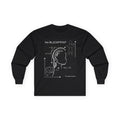 BlΔckpr1nt Blueprint Graphic Long Sleeve Tee - Man with braids