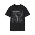 The BlΔckpr1nt Blueprint Design Unisex Afro Silhouette